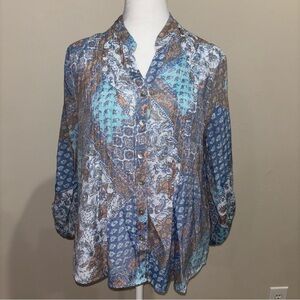 Ruby Rd. Multicolor Paisley Blouse